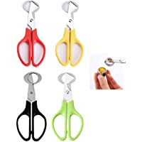 Tijeras para Huevos- 4pcs Tijeras Huevo Cortador Huevo Abridor Tijeras de Cáscara de Huevo de Codorniz de Acero…